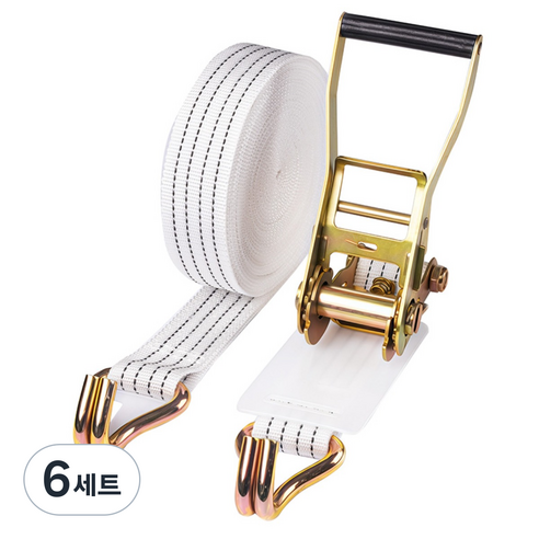 신명자동바 50mm 환봉 세트 깔깔이바 라쳇바 화물바 고정바, 6세트, 화이트