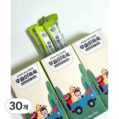 어린이 홍삼 스틱 키즈홍삼 우슬이쑥쑥 초등학생 청소년 유아 영양제, 30개, 12g
