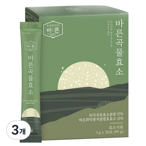 건강한약속 바른 곡물효소 누룽지맛, 90g, 3개