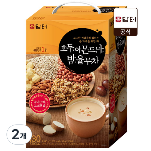 담터 호두 아몬드 마 밤 율무차, 18g, 130개입, 2개