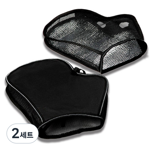 케이엠 오토바이 여름 핸들커버 글러브, 2세트, KMB1.여름 메쉬 핸들커버 블랙