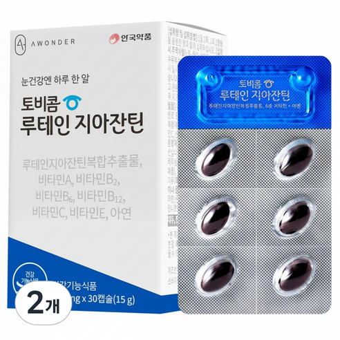 토비콤 루테인 지아잔틴, 30정, 2개