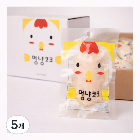 멍냥코코 강아지 고양이 간식 원물통살, 5개, 22g, 닭가슴살