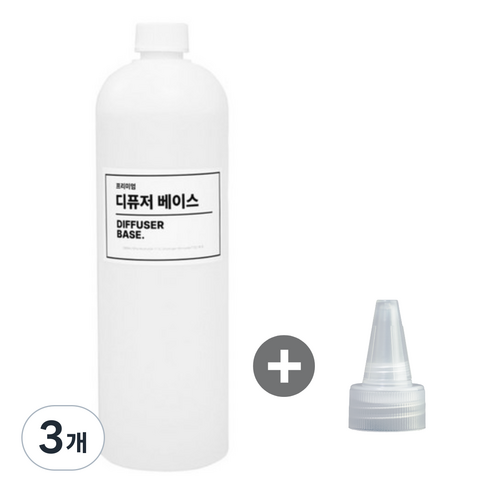 프리미엄 디퓨저 베이스 1L 발효주정 식물성 에탄올, 3개, 1000ml, 무향