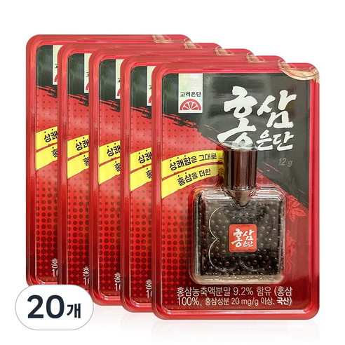 고려은단 홍삼은단, 12g, 20개