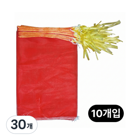 다온홈 국내산 다용도 농수산망 양파망, 30개, 적색