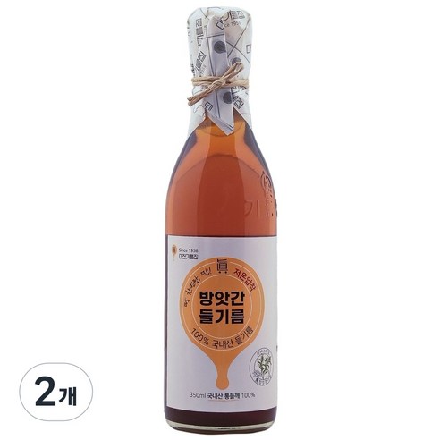 대전기름집 100% 국산 들기름, 350ml, 2개