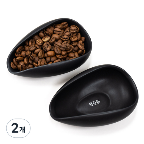 브루소 원두 도징 트레이 커피 빈 트레이 도징컵 30g, 블랙, 2개