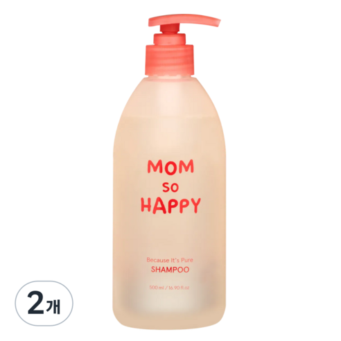 맘쏘해피 비커즈 잇츠 퓨어 임산부 샴푸, 2개, 500ml