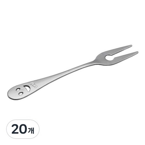 리본스마일 올샤틴 스텐 꼬지 포크 160mm (10개묶음) / 바베큐포크 꼬치포크 디저트포크, 20개