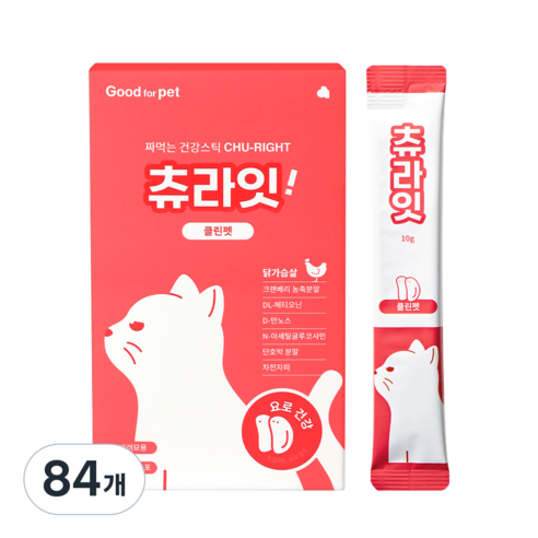 굿포펫 츄라잇 짜먹는 영양제 국내산, 84개, 유리너리+장건강, 10g