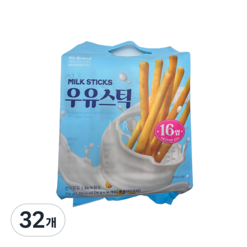 노브랜드 과자, 32개, 우유스틱