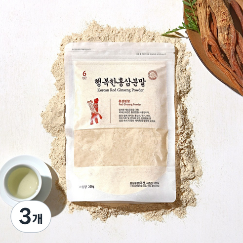 행복한 홍삼 6년근 홍삼 가루 분말 국산 100%