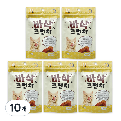 아임캣 바삭크런치 치킨맛 겉바속촉 냥이간식, 10개, 닭고기