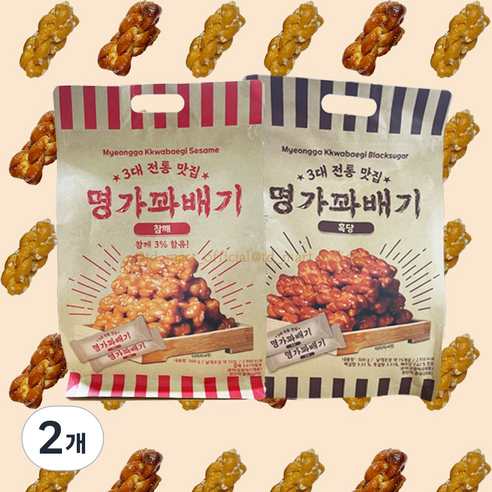 명가 꽈배기 흑당, 2개, 500g