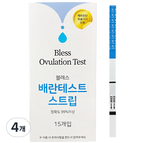 블레스 AI기반 스마트 배란테스트기, 4개, 15개입