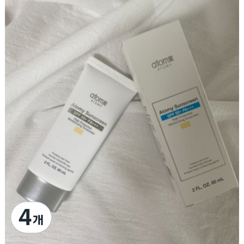 애터미 선크림 베이지 SPF50+ PA+++, 60ml, 4개