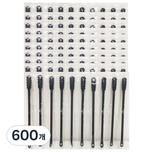 블랙 피지면봉 압출 면봉 개별포장, 600개, 1개입