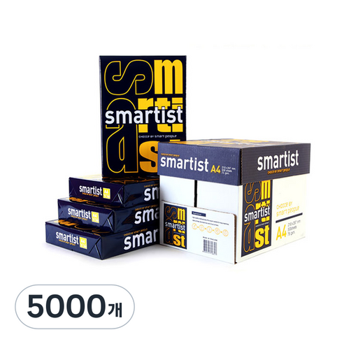 Double A 스마티스트 75gsm 2500매, A4, 5000개