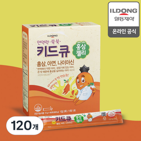 일동제약 키드큐 홍삼젤리, 15g, 120개