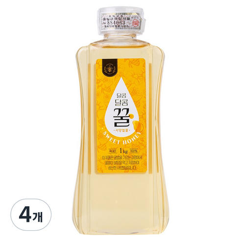 달콤달콤 꿀 사양벌꿀, 1kg, 4개