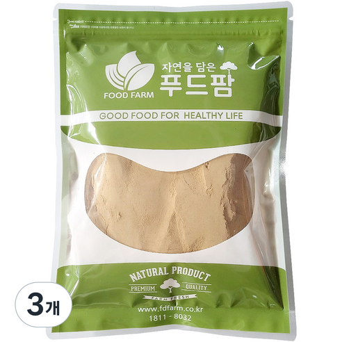 푸드팜 맥주효모 분말, 3개, 500g