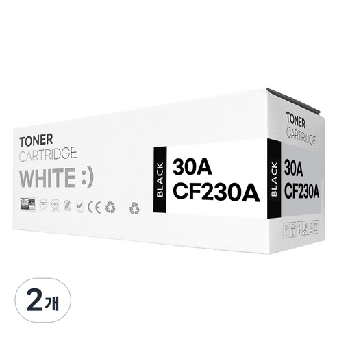 30A(CF230A) 30X(CF230X) 호환 토너, 표준용량, 2개, 검정