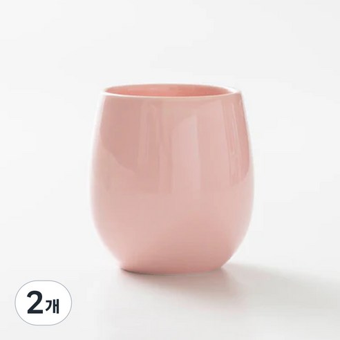 오리가미 커피 테이스팅 머그 플레이버 컵 배럴 S 210ml, 2개, 핑크