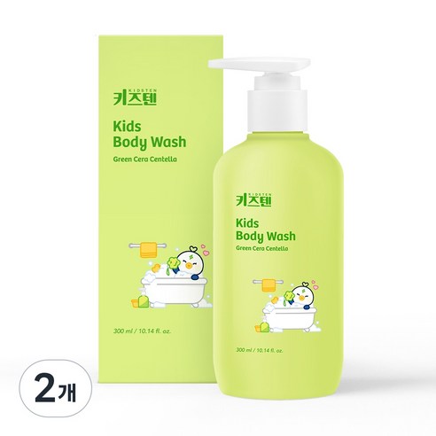 키즈텐 어린이 키즈 약산성 보습 버블폼 바디워시, 300ml, 2개 - 유아바디워시