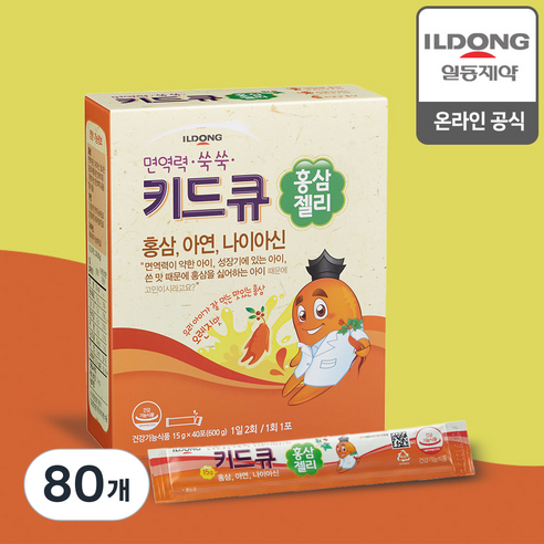 일동제약 키드큐 홍삼젤리, 15g, 80개