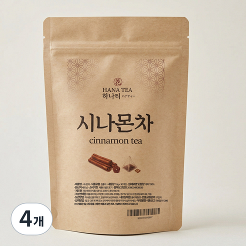 100%시나몬티백차, 1g, 4개, 30개입