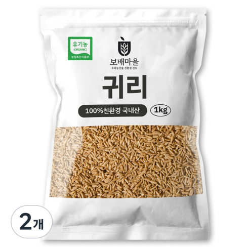 [햇곡] 국산 유기농 귀리, 1kg, 2개