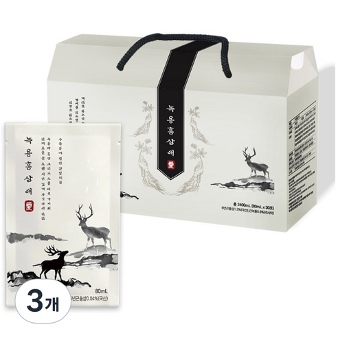 녹용홍삼애, 3개, 80ml