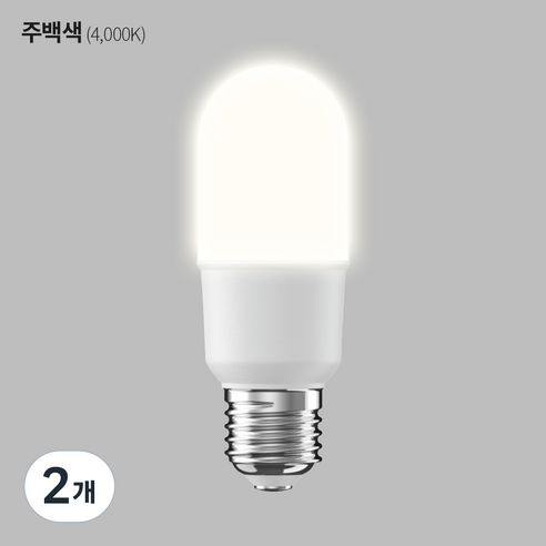 장수램프 LED 전구 스틱램프 10W 플리커프리 KS 1등급효율, 2개, 주백색