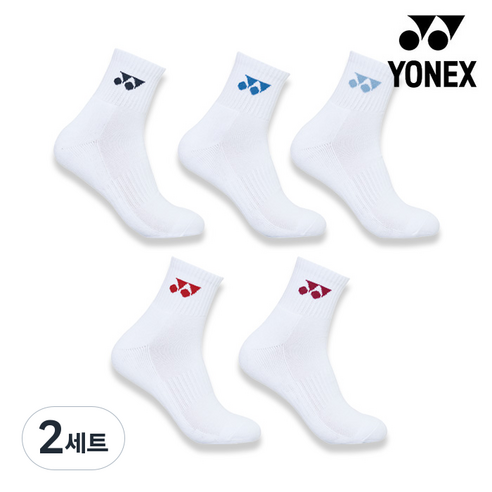요넥스 양말 249SN006F 여성용 장목 5켤레 배드민턴 오남스포츠, 2세트