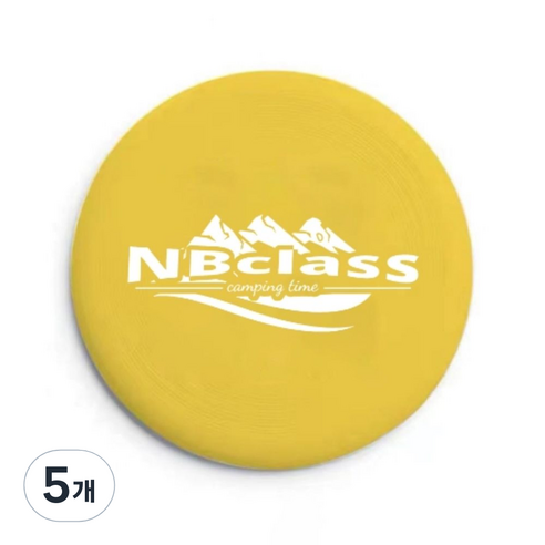 NBclass 플라잉디스크 원반던지기 스포츠운동, 옐로우, 5개