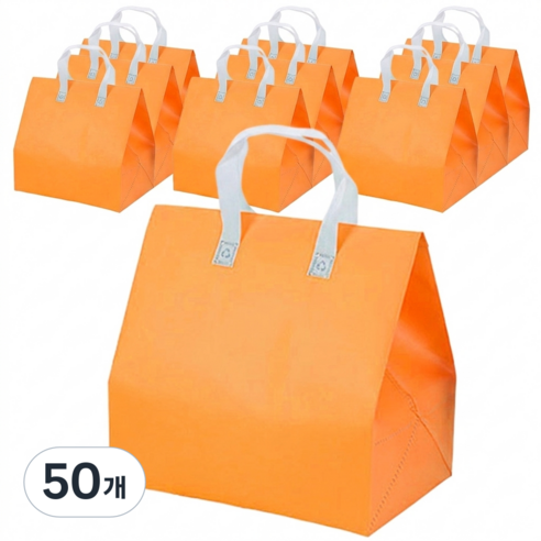 PARAGS 다용도 보온 보냉 쇼핑백, 50개, 오렌지