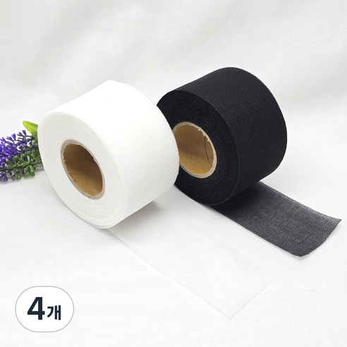 실크심지 5cm 27M(30마), 4개, 검정+흰색