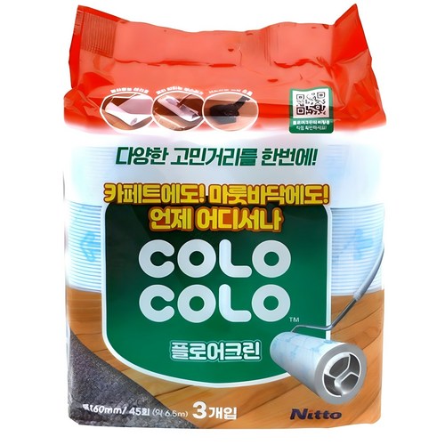 고로고로 마루용 테이프 크리너 리필 3개입, 1개 골드박스 특가