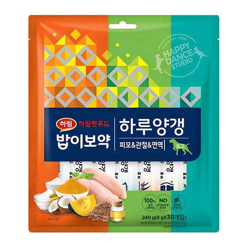 하림펫푸드밥이보약 강아지 하루양갱, 혼합맛(피모/관절/면역), 240g, 1개 골드박스 특가