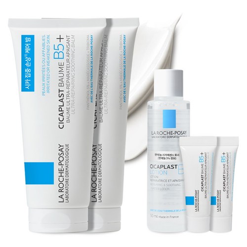 라로슈포제 NEW 시카플라스트밤 B5+ 100ml x 2p + 토너 50ml + 밤 3ml x 2p 세트, 1개 골드박스 특가