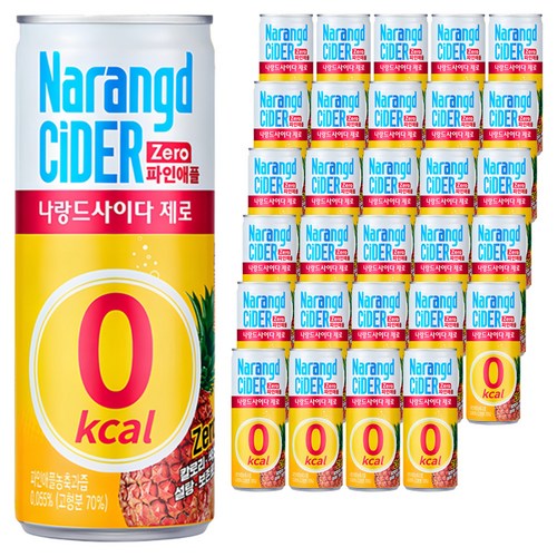 나랑드사이다 제로 파인애플, 245ml, 30개 골드박스 특가