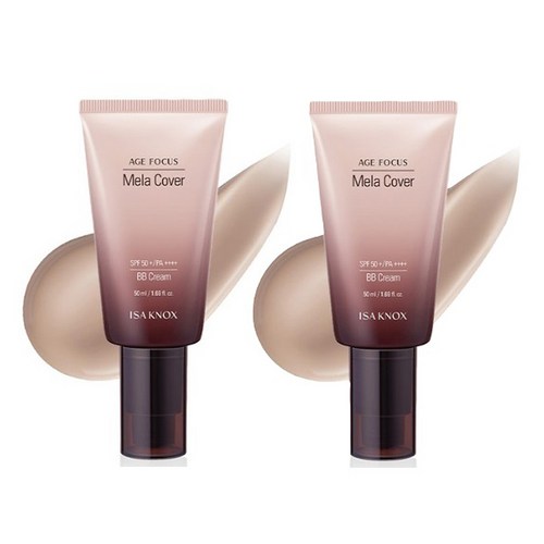이자녹스 에이지 포커스 멜라 커버 비비크림 SPF50+ PA++++, 2개, 50ml 골드박스 특가