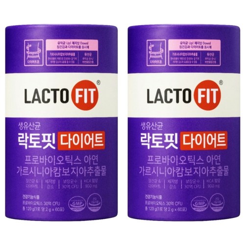 락토핏 다이어트 유산균 60p, 120g, 2개 골드박스 특가