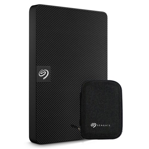 씨게이트 외장하드 Expansion 1TB STKM1000400+데이터복구+파우치, 블랙 골드박스 특가