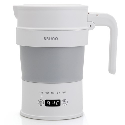 BRUNO 여행용 접이식 주전자 0.7L + 파우치 세트, BFK-2407 골드박스 특가