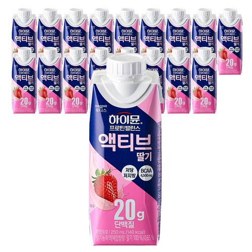 하이뮨 프로틴 밸런스 액티브 딸기, 250ml, 18개 골드박스 특가