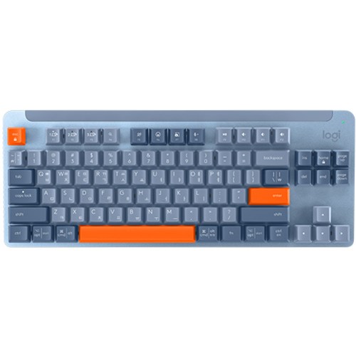 로지텍 SIGNATURE K855 무선 기계식 TKL 텐키리스 키보드, 블루그레이, 920-011223, 적축 골드박스 특가