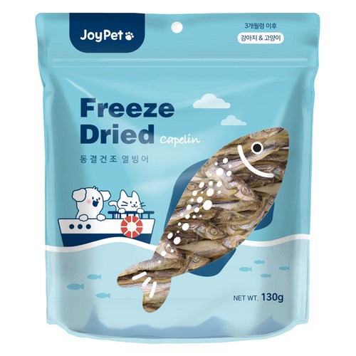 조이펫 반려동물 동결건조 간식, 열빙어, 130g, 1개 골드박스 특가