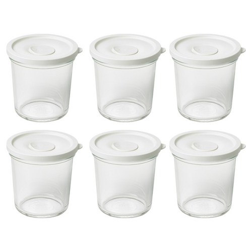 글라스락 렌지쿡 큰용량 햇밥용기 원형 690ml, 코코넛 밀크, 6개 골드박스 특가
